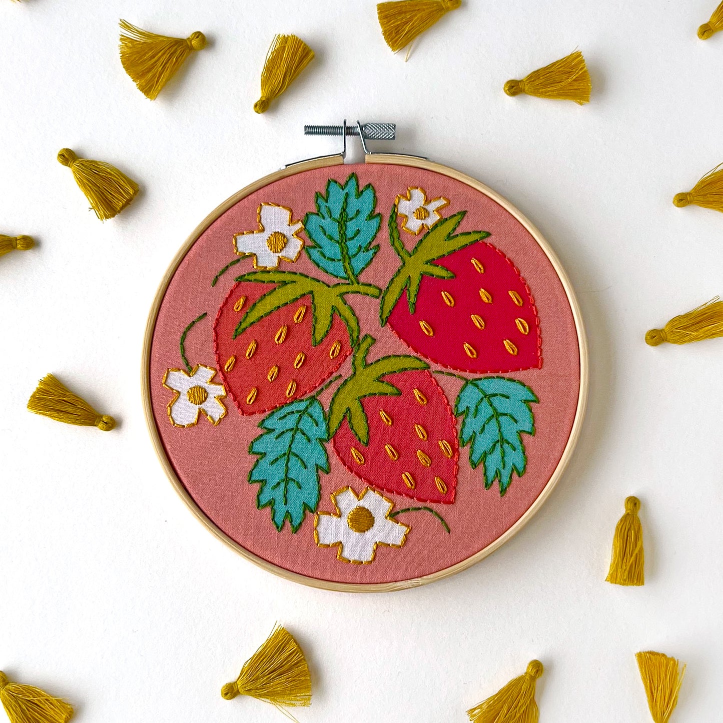 Strawberries Embroidery Kit