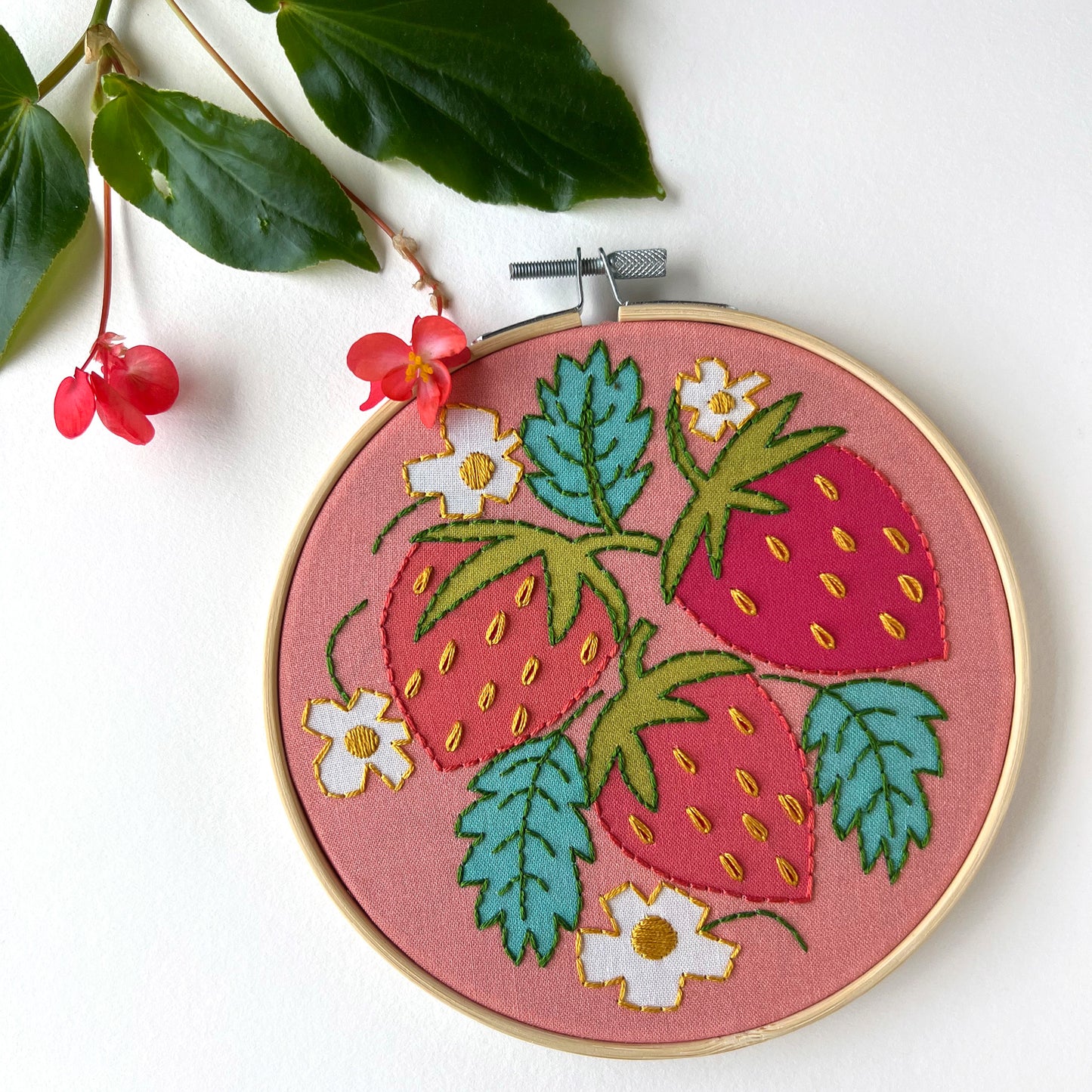 Strawberries Embroidery Kit