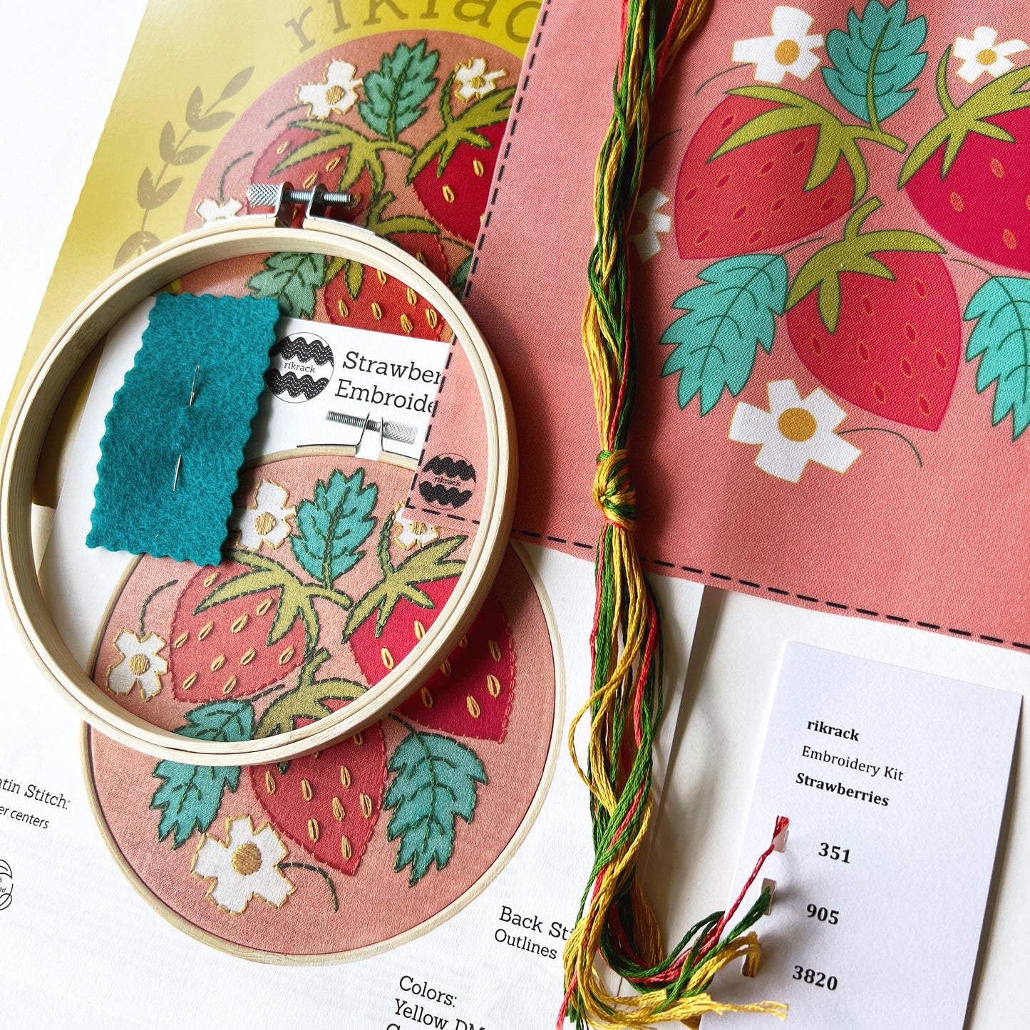 Strawberries Embroidery Kit