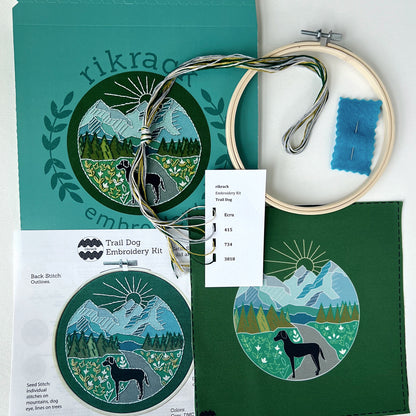 Trail Dog Embroidery Kit