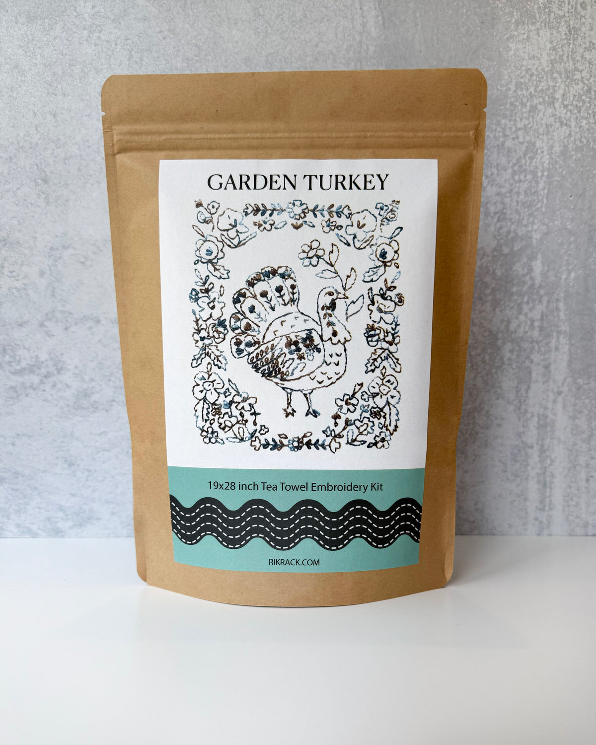 Garden Turkey Tea Towel Embroidery Kit